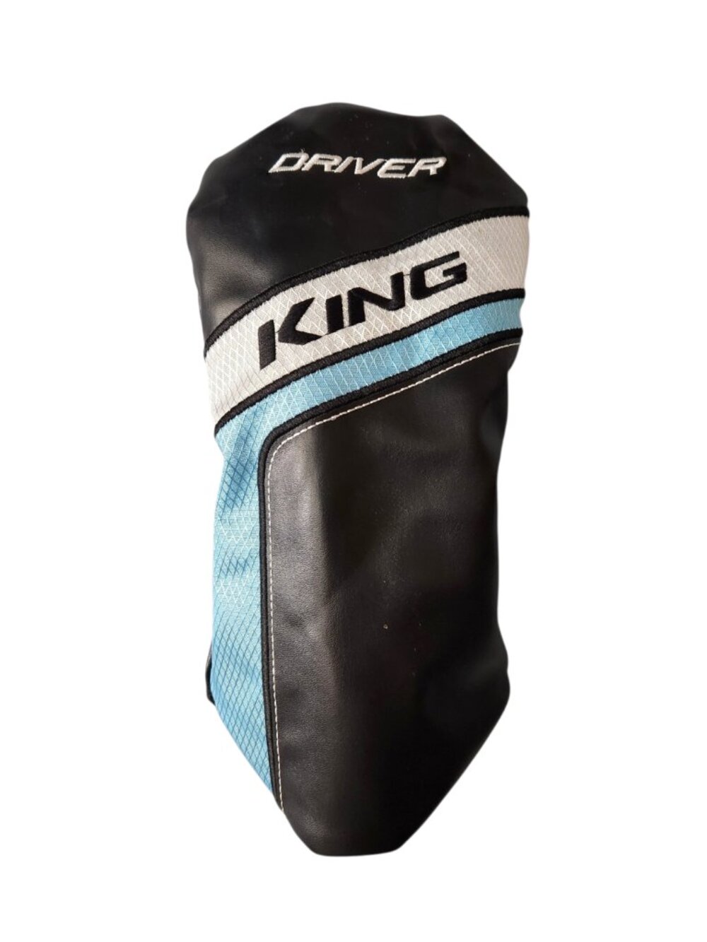 Cobra King Jr Driver Headcover Golf Head Cover Black Light Blue White EUC